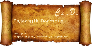 Csjernyik Dorottya névjegykártya